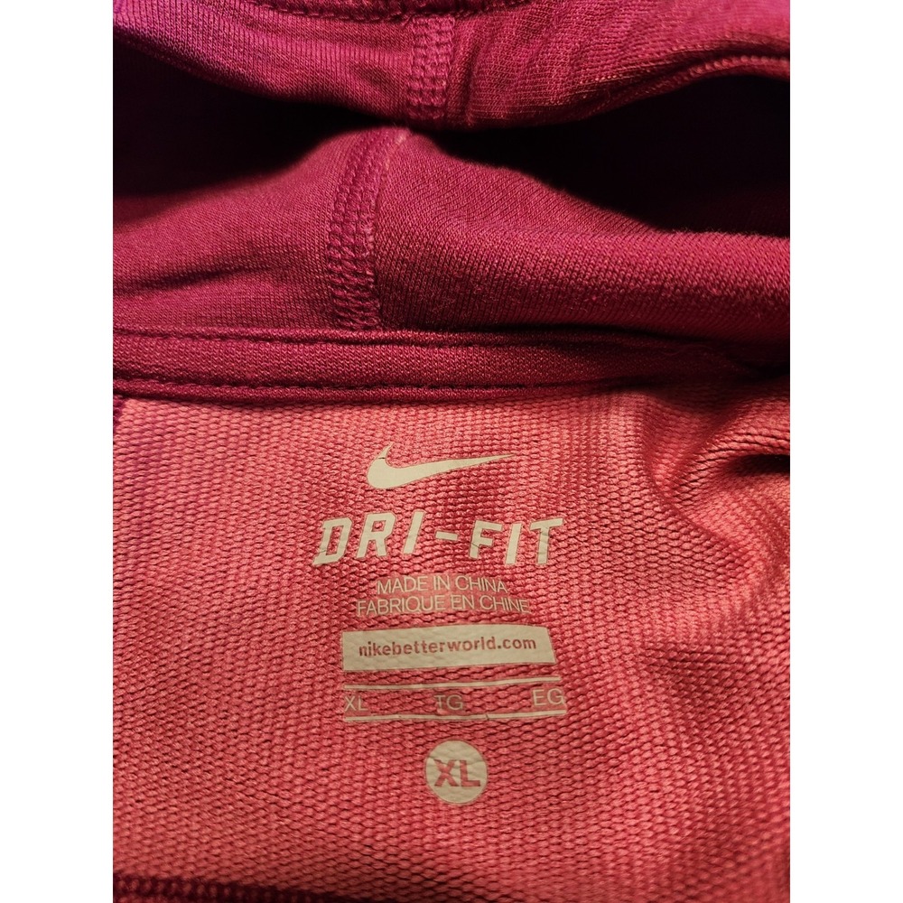 Nike Dri-Fit Hoodie Womens XL Magenta Pink Wool Blend Running‎ Sweatshirt - Picture 4 of 11